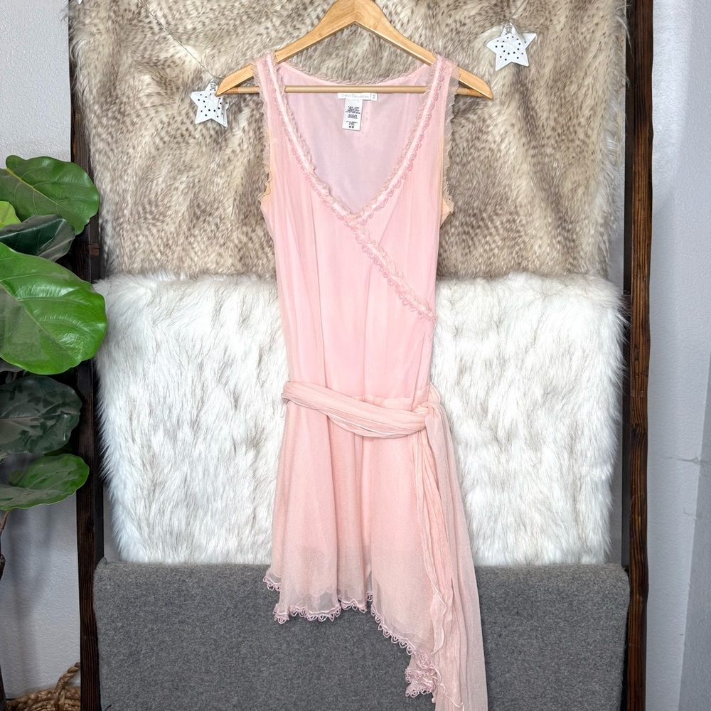 Vintage Y2K Guess Collection Pink Silk Dress